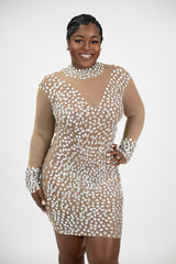 Long sleeve mini party dress