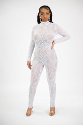 White pearl jumpsuit