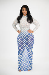 Elegant long sleeve maxi dress