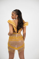 Embellished mini party dress