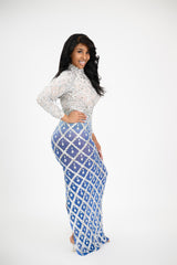Elegant long sleeve maxi dress