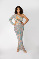 One shoulder cutout dress