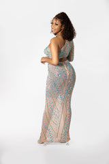 One shoulder cutout dress