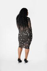 Long sleeve rhinestone d