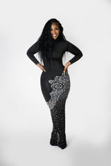 Long sleeve black dress